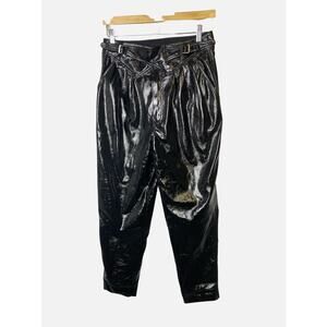 ROTATE BIRGER CHRISTENSEN Cropped Faux Leather Trousers